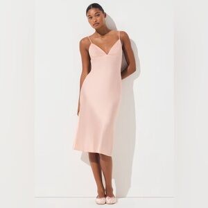 SKIMS Silk Midi Dress Villa XS